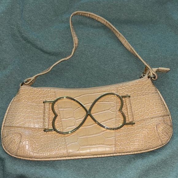 Xoxo faux croc skin leather yak shoulder bag with gold hardware - Picture 3 of 14